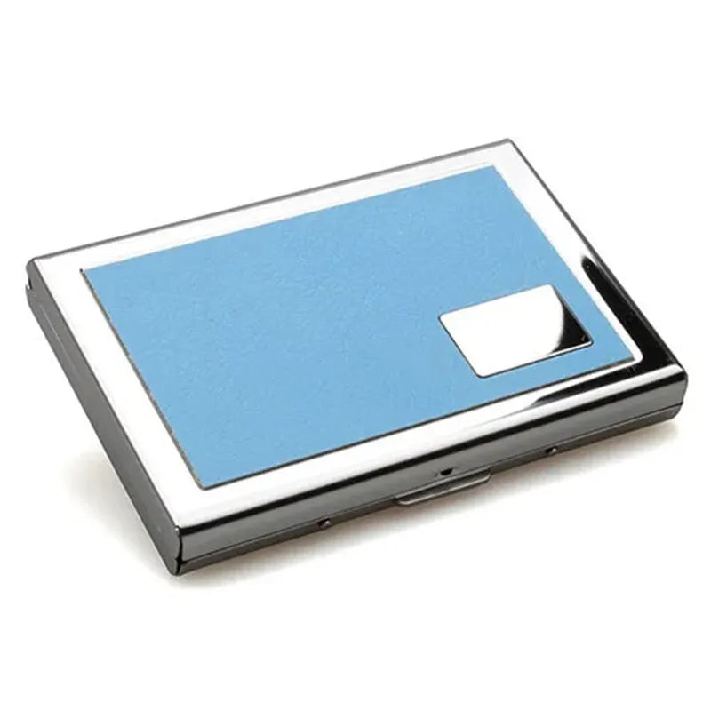 Fashion Aluminum Anti Magnetic Card Holder Women Men Metal Credit Card Business Card Holders Organizer Purse Wallet