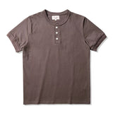 Heavyweight Cotton Henley Tee – Vintage Everyday Essential