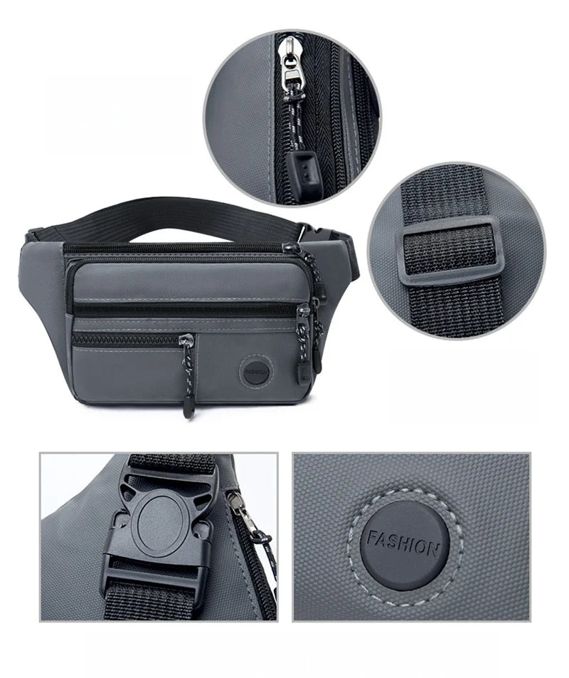 Fashion Unisex Waterproof Waist Bag Pack Male Belt Pouch Ladies Kangaroo Hip Phone Work Purse - Travel Gear for Men and Women
