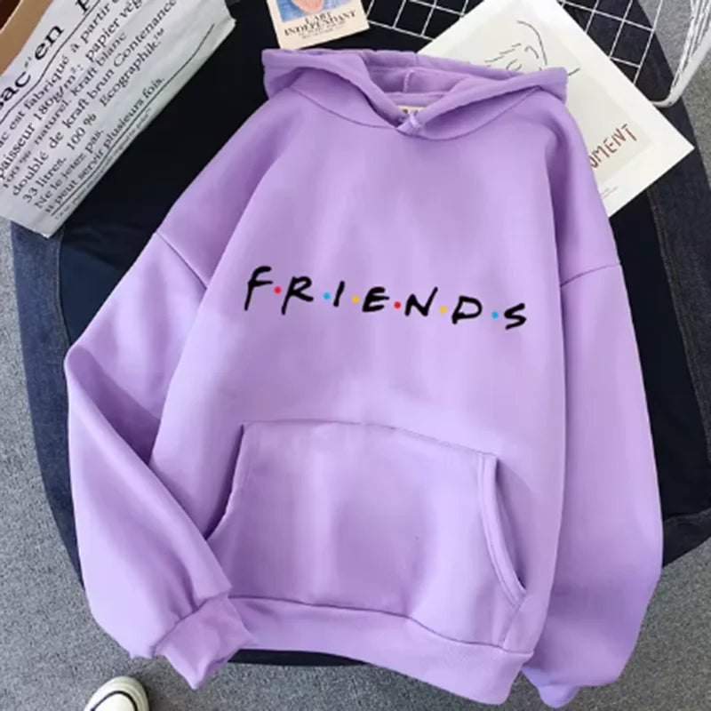 Women's "Friends" Print Pullover Hoodie