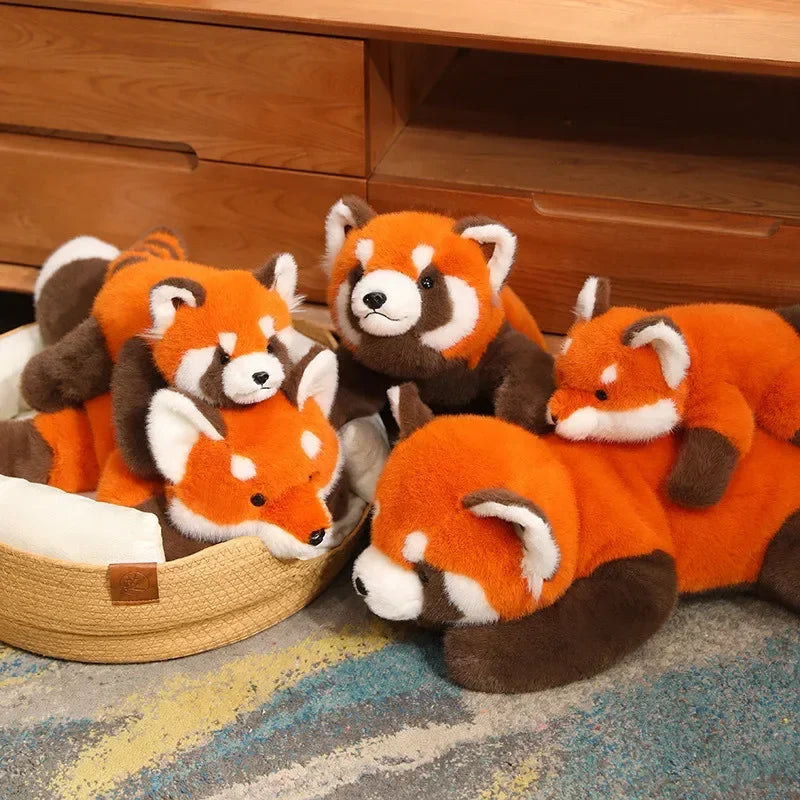 Plush Animal Cuddle Pillow – Raccoon, Fox & Red Panda
