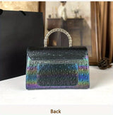 Advanced Ostrich Pattern Diamond Inlaid Women's Handbag New Fashionable High-End Shoulder Crossbody Bag