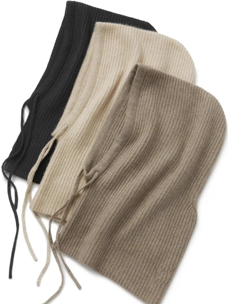 Women's Wool Knit Balaclava Hat – Warm Winter Ski Bonnet