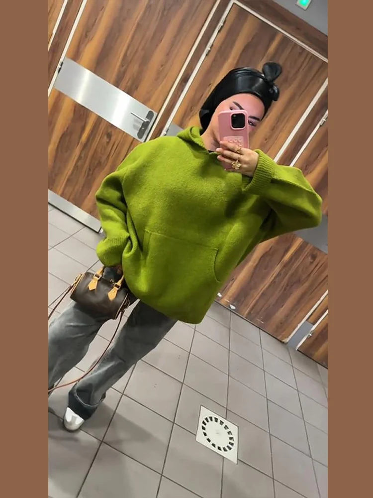 Women's Relaxed Hooded Pullover Sweater