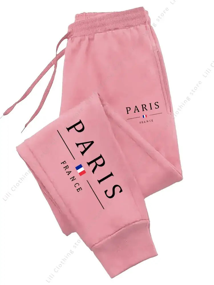 Women's Fleece Jogger Pants with Drawstring Waist