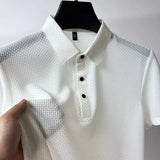Men's Solid Color Polo Shirt | Breathable Summer Business Casual