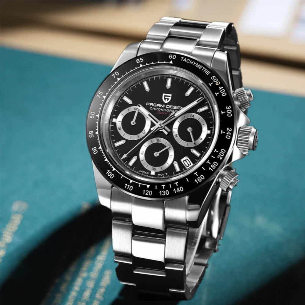 PAGANI DESIGN 2026 New Sports Chronograph Top waterproof Luxury Quartz Watch For Men Sapphire crystal Automatic Date Wrist watch