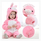 Plush Hooded Baby Winter Romper