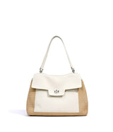 Summer 2026 Women's Raffia Woven Tote Bag Split Leather Crossbody Straw Messenger Bag Grass Weaving Shoulder Bag for Ladies New