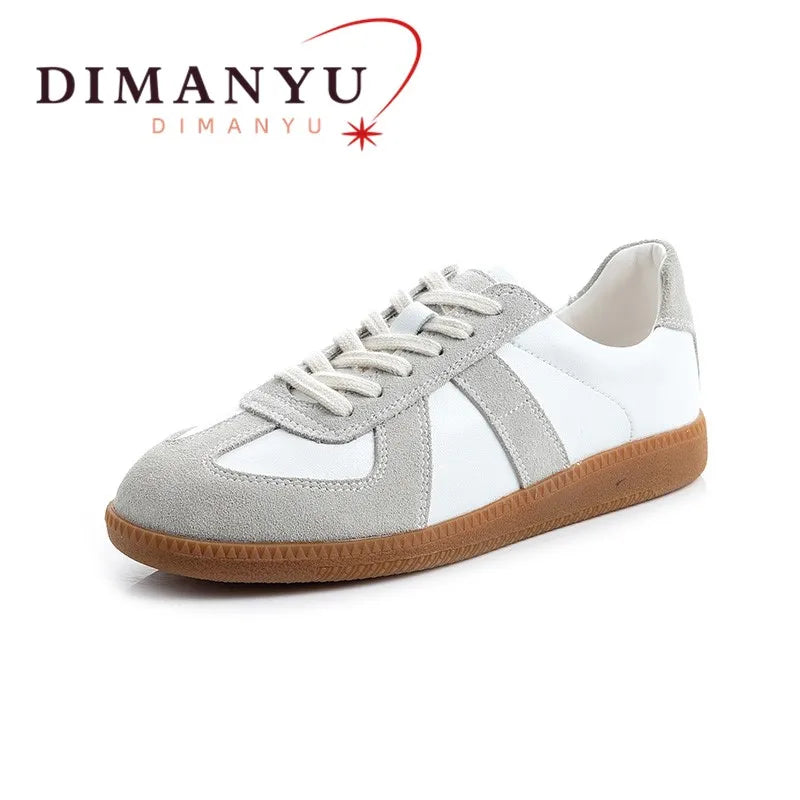 DIMANYU Women's Genuine Leather Bow Flats | Sizes 35–44