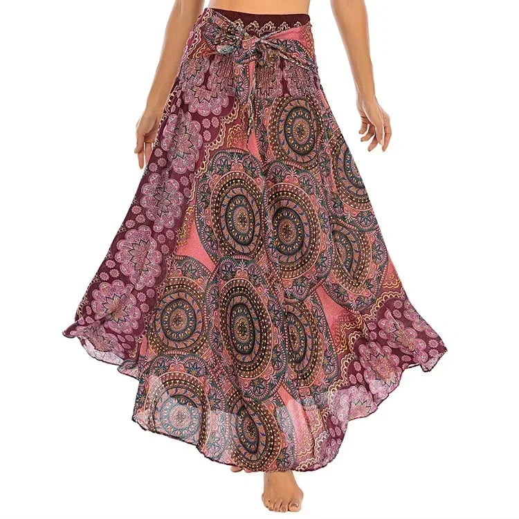 Boho Maxi Skirt – Flowy Ankle-Length Summer Skirt for Women