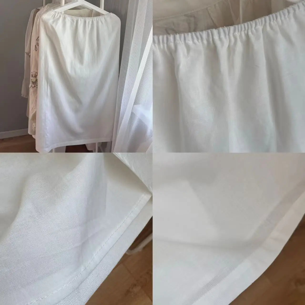 Women's Elegant Linen Midi Skirt – Summer 2025
