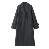 Tri-Color Luxury Loose Collar Coat