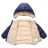 Kids’ Plush Cartoon Hooded Jacket