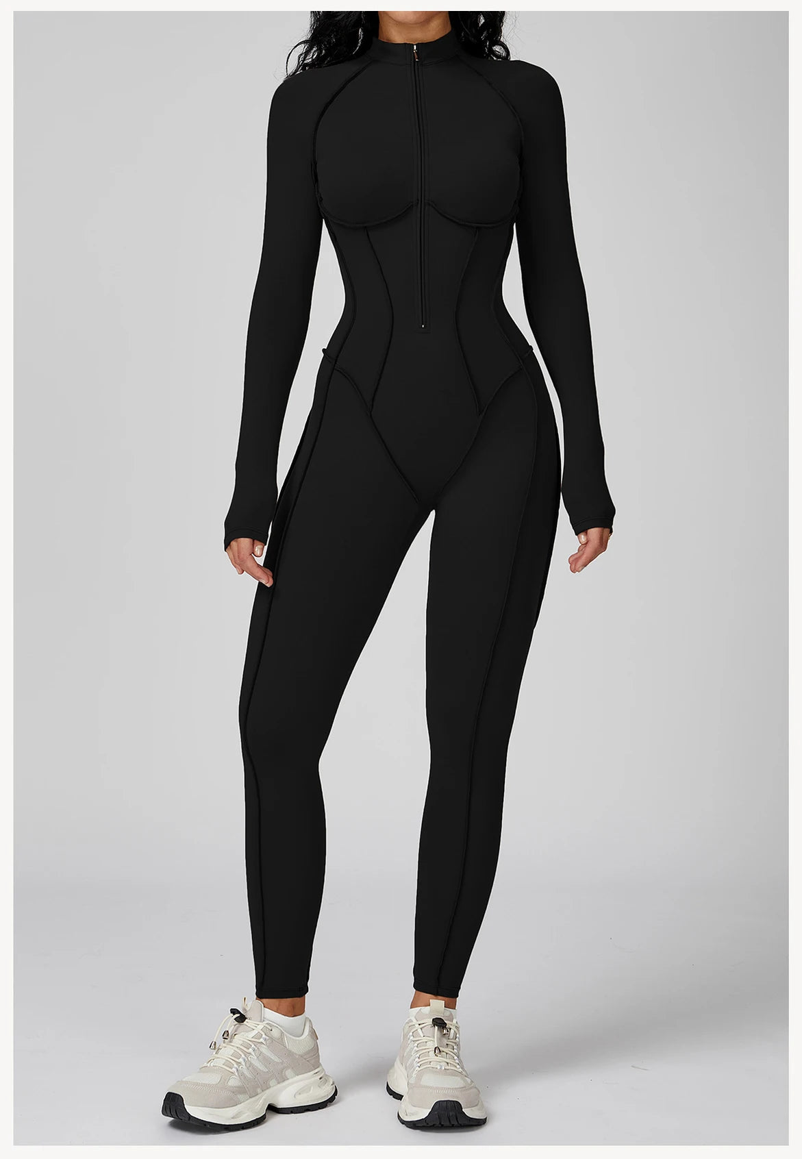 Long-Sleeved Performance Yoga Bodysuit