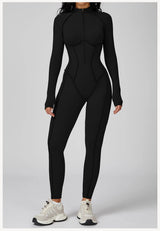 Long-Sleeved Performance Yoga Bodysuit