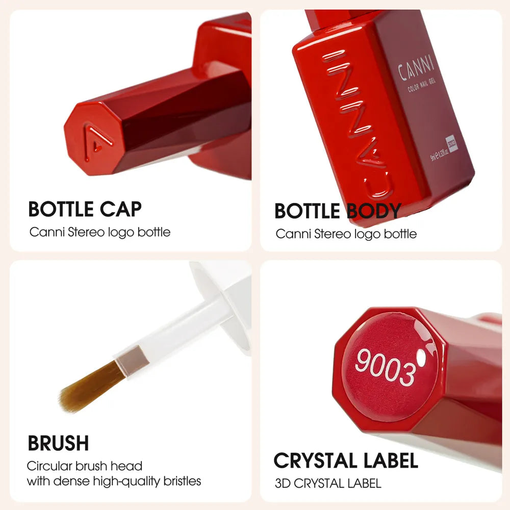 CANNI HEMA-Free Gel Polish Kit | Jelly, Nude & Rubber Base