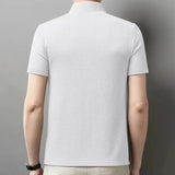 Men's Textured Knit Polo – Breathable Business Casual