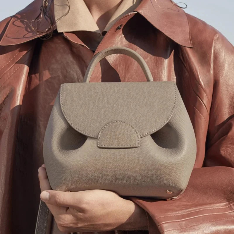 Luxury Genuine Leather Rectangle Crossbody