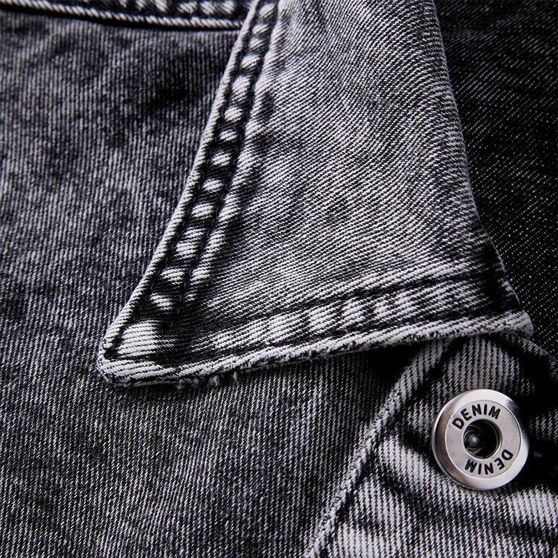 Washed Heavyweight Denim Jacket – Vintage Workwear