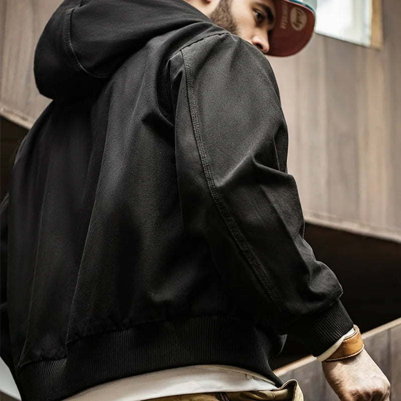 Maden J130 Heavyweight Canvas Hooded Jacket for Men