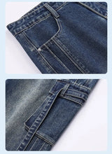 Men's Loose Straight-Leg Multi-Pocket Jeans