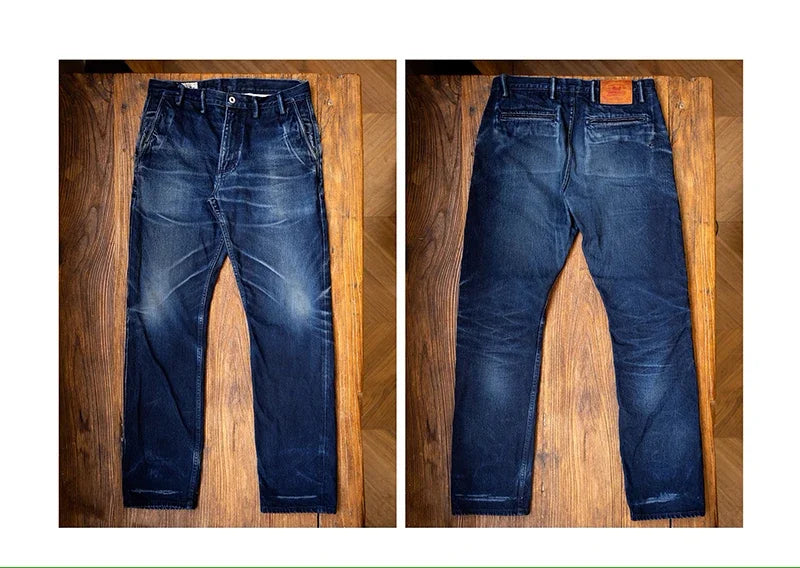 Red Tornado Officer Trousers – 14oz Indigo Selvedge Denim