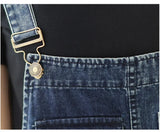 Vintage Patchwork Denim Cargo Overalls
