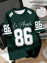 Men's Breathable Letter Print T-Shirt