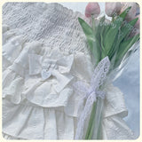 Kawaii Bow Mini Skirt – Ruffle Tiered A-Line