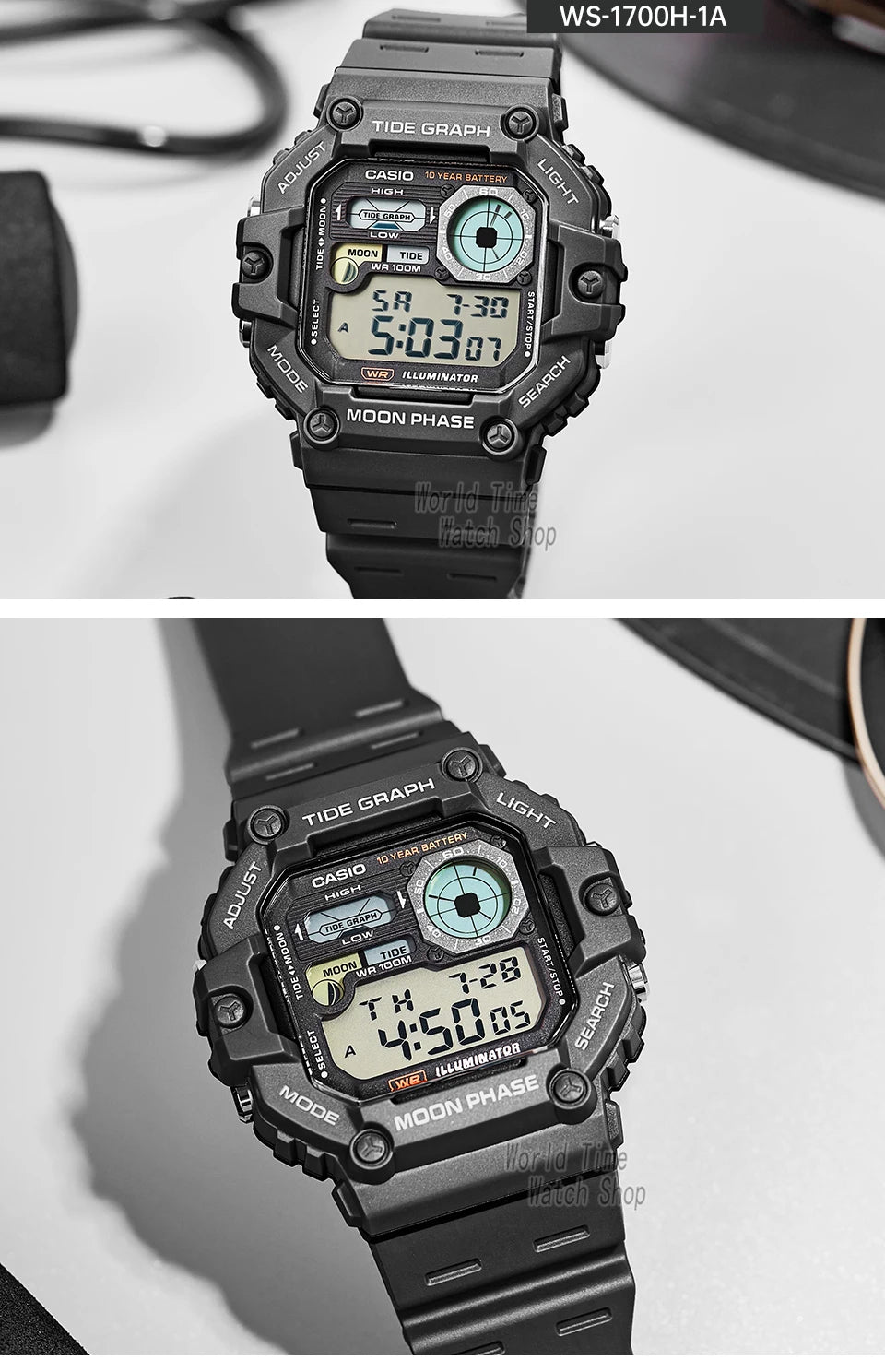Casio WS-1700H Men’s Digital Sports Watch | 100M Water Resistant