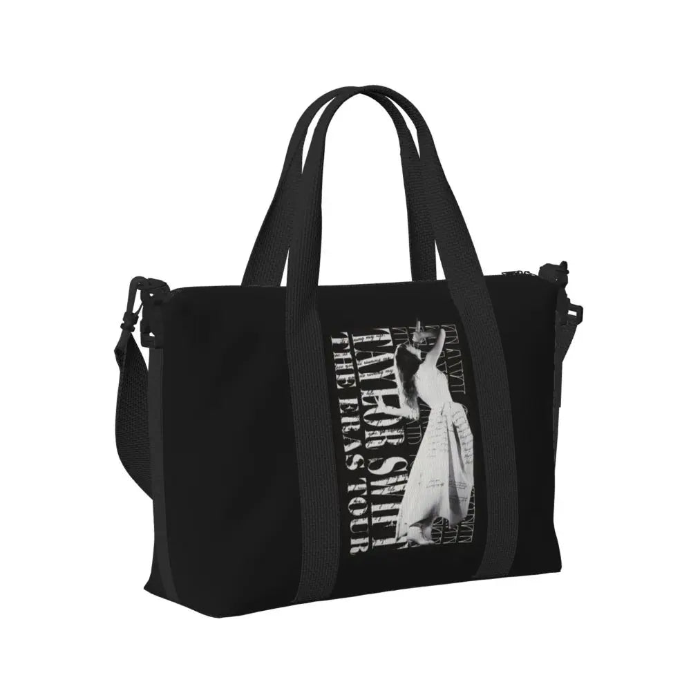 Custom The Eras Tour 1989 Taylor's Swift's American Pop Singer Tote Bag Women Large Capacity Beach Gym Travel Bags