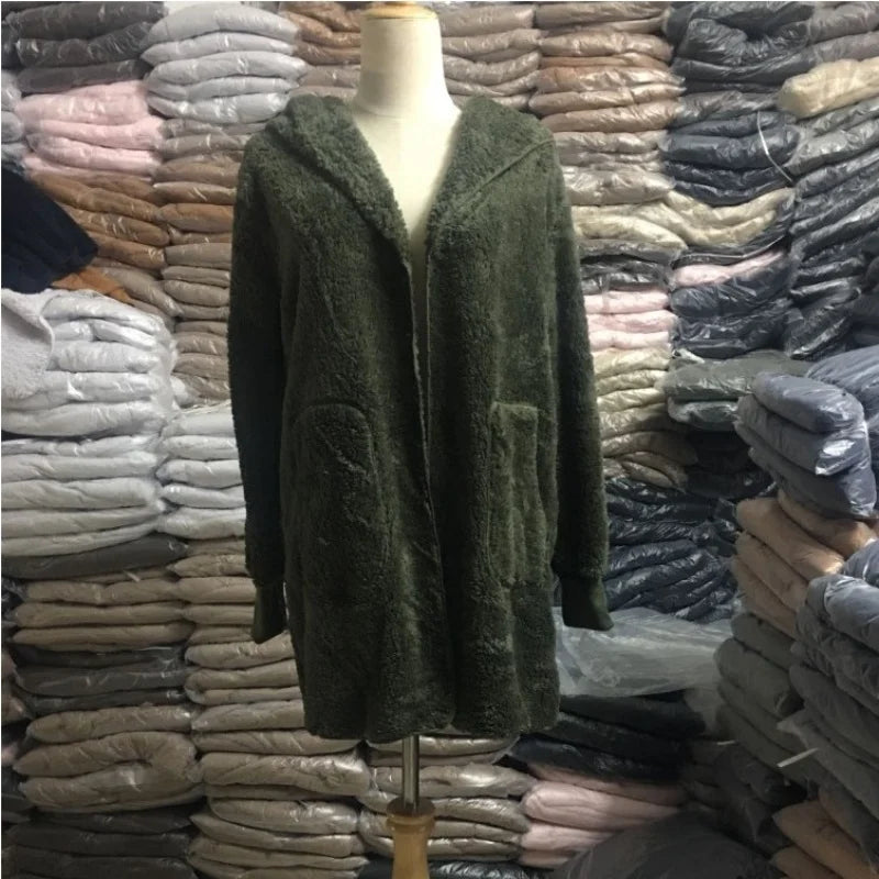 Reversible Fleece Longline Cardigan