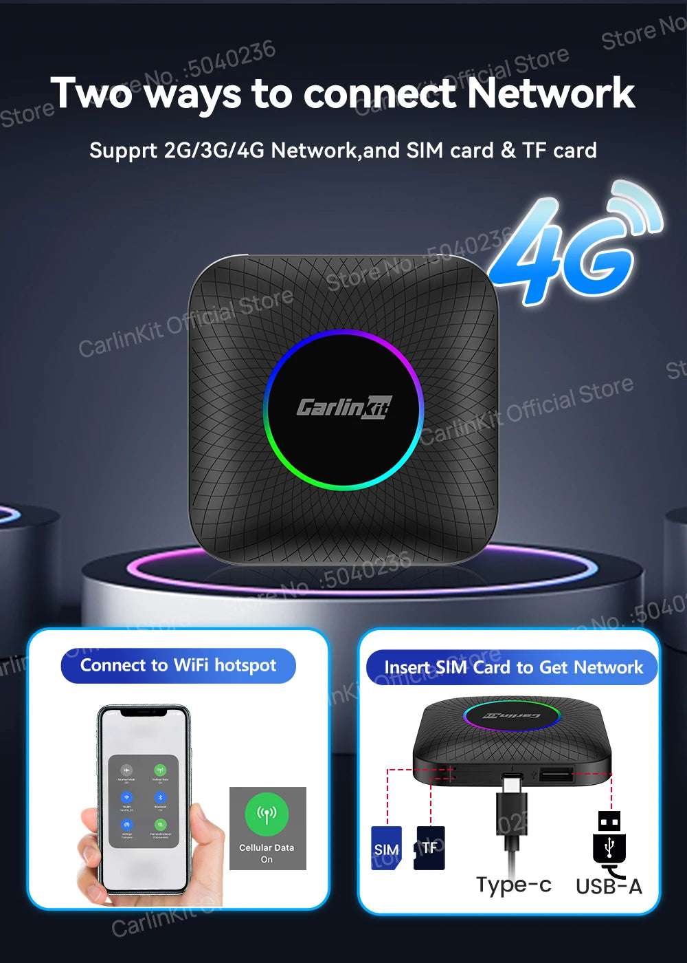 CarlinKit Wireless CarPlay & Android Auto AI Box