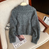 Women's Turtleneck Button-Front Cardigan