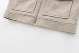 Women's Zipper Jacket Coat New Winter Long Sleeve Pocket Outerwear Coat Short Street Elegant Women's Jacket