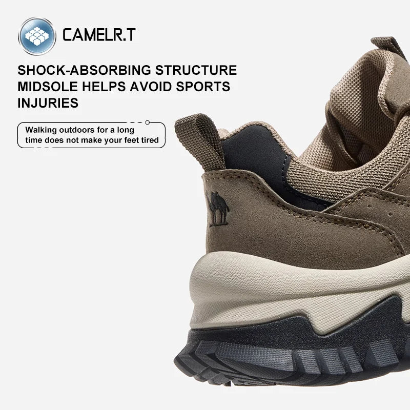 GOLDEN CAMEL Outdoor Hiking Shoes Men and Women Non-slip Breathable Sneakers Thick-soled Climbing Shoes for Men Shock Absorption