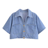 Nlzgmsj  Summer Women's Casual Sets Fashion Mini Skirt Shorts Sets Denim Short Shirt Top Sets For Women Street Women Outfit