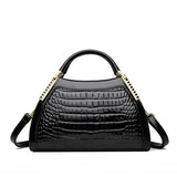 Alligator Patent Leather Shoulder Crossbody Hand Bags for Women Brand Luxury Handbags Women Bags Designer Hobos Two Layers Sac