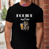 French Funny Single Farewell Bachelor Party T-shirt Wedding Beer Skeleton Tops Evg Team Married Tee Future Groom Man Squad Shirt
