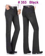 Men's Mid-Rise Flare Jeans | Slim Fit Denim Trousers