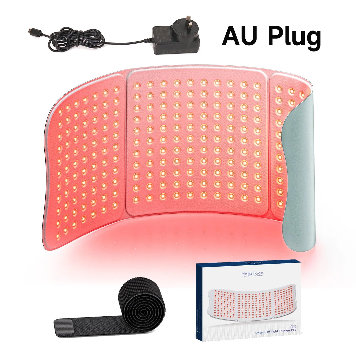 Upgraded Hello Face L7 Large Red Light Therapy Mat 792pcs LEDs 660 & 850nm Infrared Light Therapy Pad For Full Body Pain Relief