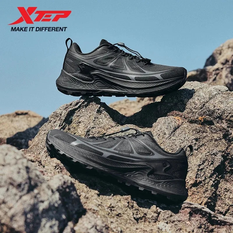 Xtep Men's Hiking Shoes 2025 Summer Anti-slip Wear-resistant Wrapping Shock-absorbing Lightweight Outdoor Sneakers 875319170005