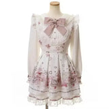 Sweet Lolita Lace Up Ruffles Cardigan+ Sexy Slim Fit Strapless Vest Tops+ High Waist Ruched Skirts Early Autumn Three Piece Sets
