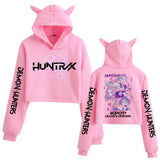 Demon Hunter Cat-Ear Crop Hoodie