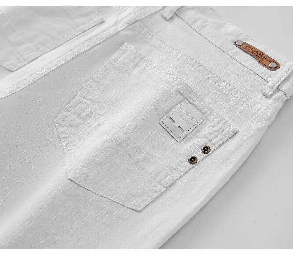 Men's Slim Fit Stretch Denim Jeans | Classic Straight Cut