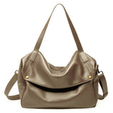 Zency Large Capacity Shoulder Bag Purse Genuine Leather Women's Work Tote Bag Handbag Shopper Bag Pocket For A4 ipad Crossbody