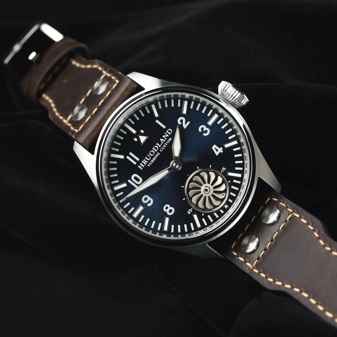 Hruodland 2025 New Men Manual Mechanical Watch Seagull ST3620 Pilot Stainless Steel BGW-9 Luminous Sapphire Crystal Reloj Hombre