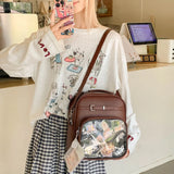 New Women Fashion Casual Backpack Preppy Style One Shoulder Crossbody Handbag Original Niche Design Girl Ulzzang Ita Bag