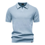 Men's Premium Solid Polo Shirt | Breathable Knit Casual Top